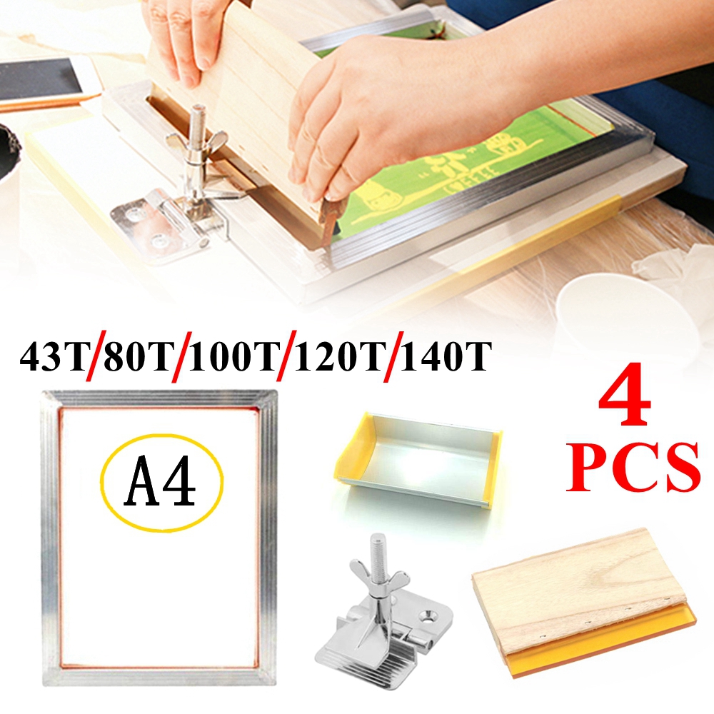 Screen Printing Squeegee - 43T/100T/120T/140T Silk Screen Printing Kit Set