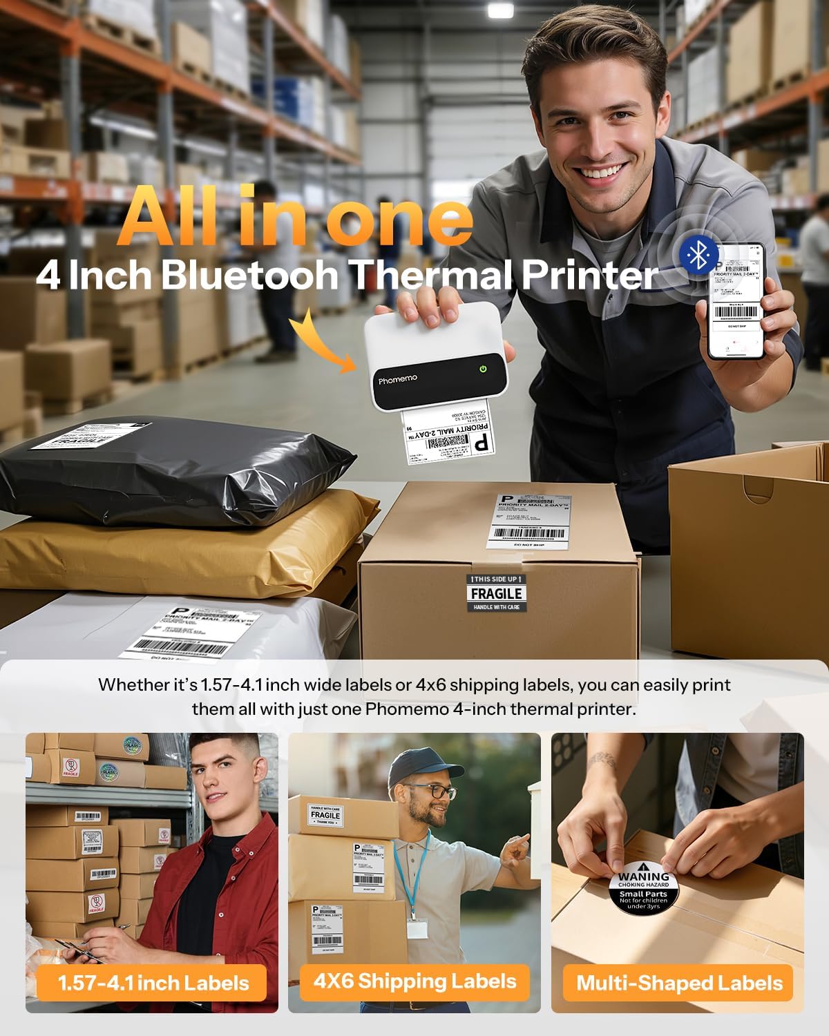 Phomemo M420 4-inch label prin - огляд і ціна Commercial Printing Network