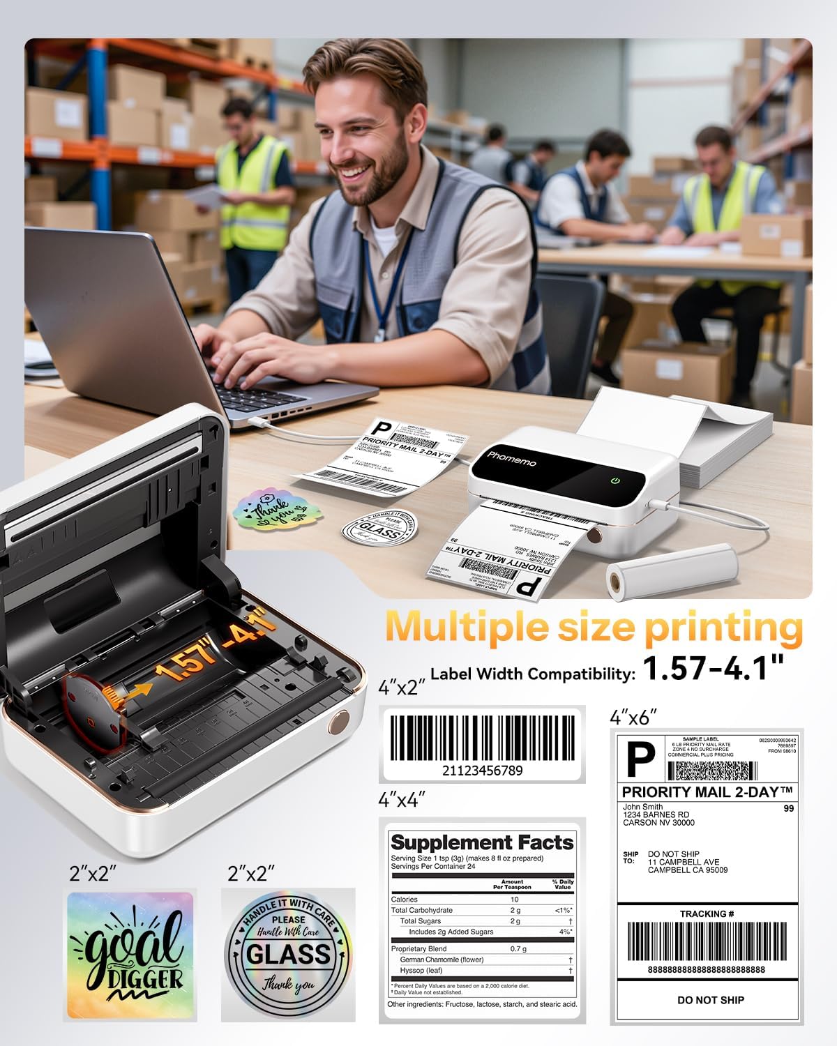 Phomemo M420 4-inch label prin - огляд і ціна Commercial Printing Network