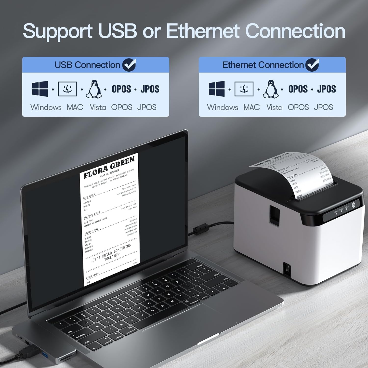 80mm Receipt Printer ESC/POS M - огляд і ціна Commercial Printing Network
