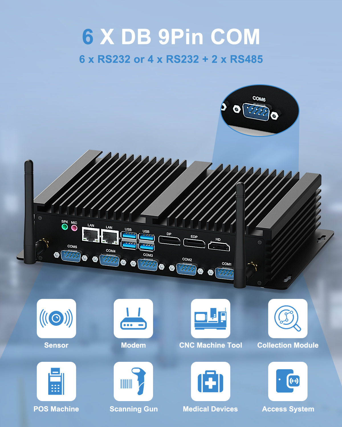 i7 8550U Fanless Mini PC Dual  - огляд і ціна Commercial Printing Factory