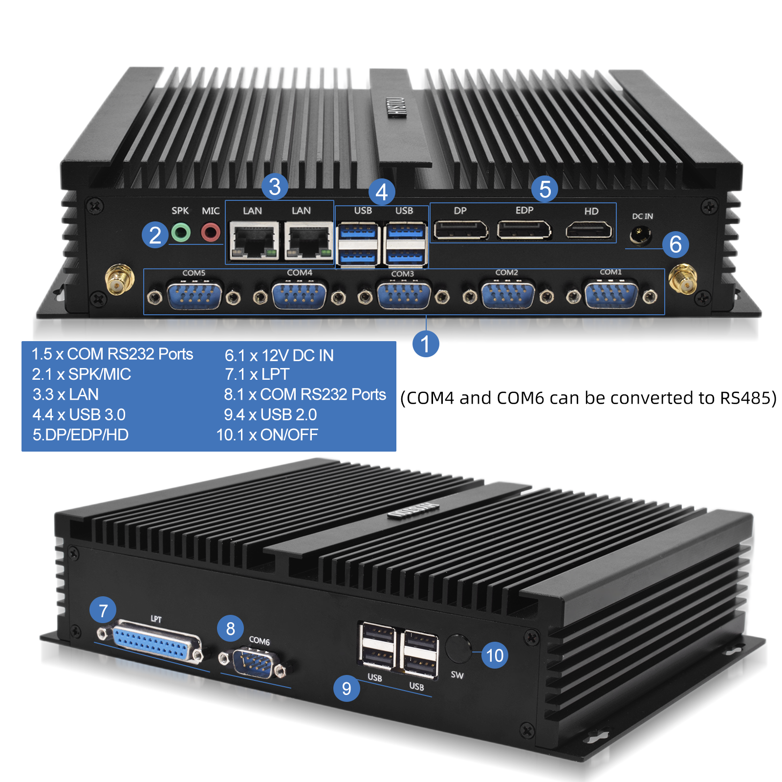 i7 8550U Fanless Mini PC Dual  - огляд і ціна Commercial Printing Factory