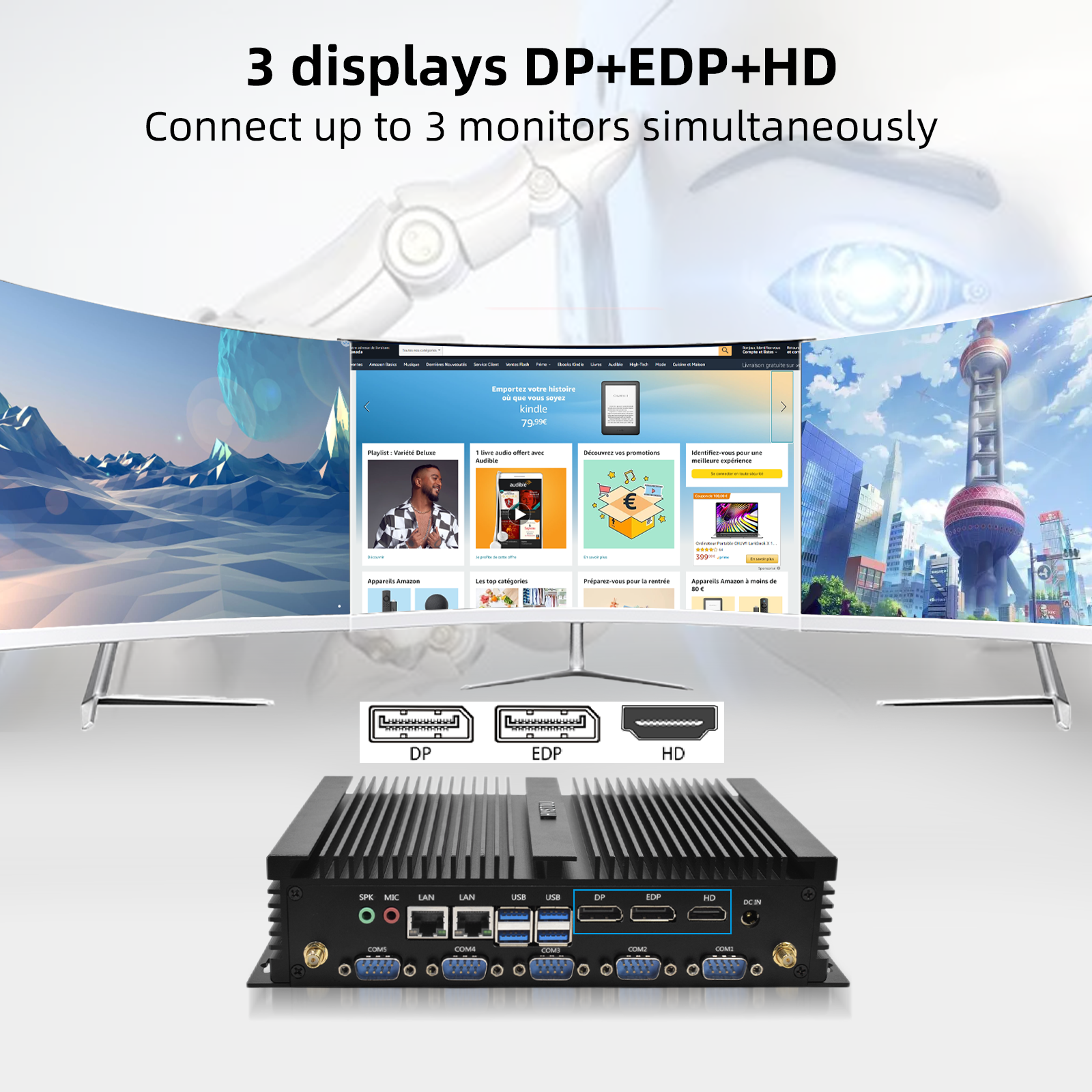 i7 8550U Fanless Mini PC Dual  - огляд і ціна Commercial Printing Factory