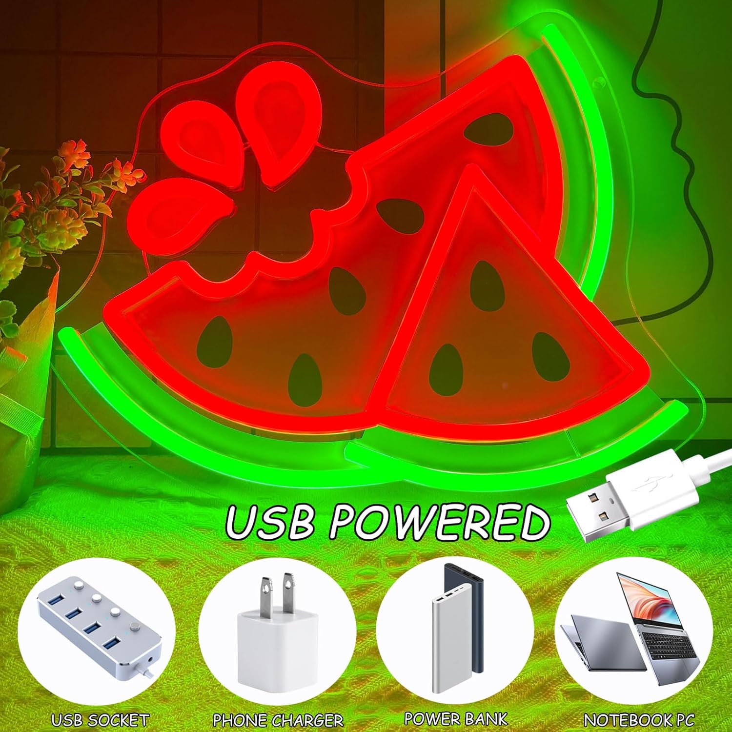 Watermelon Neon Sign UV Print  - огляд і ціна Commercial Uv Printing
